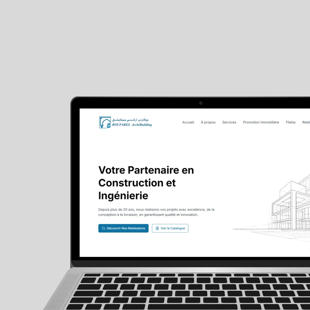 Site vitrine pour Boufares ArchiBuilding