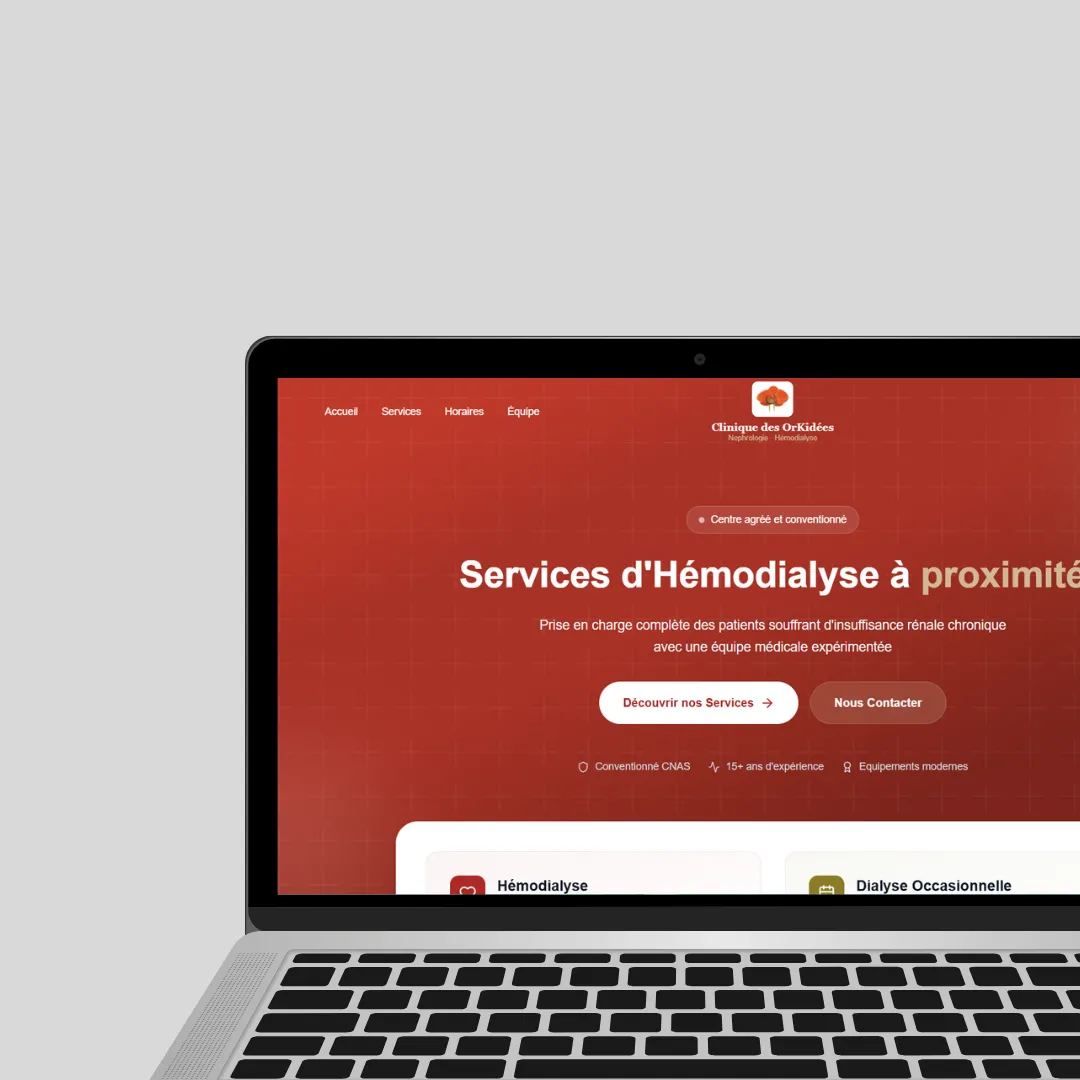 Site vitrine pour la Clinique des OrKidées