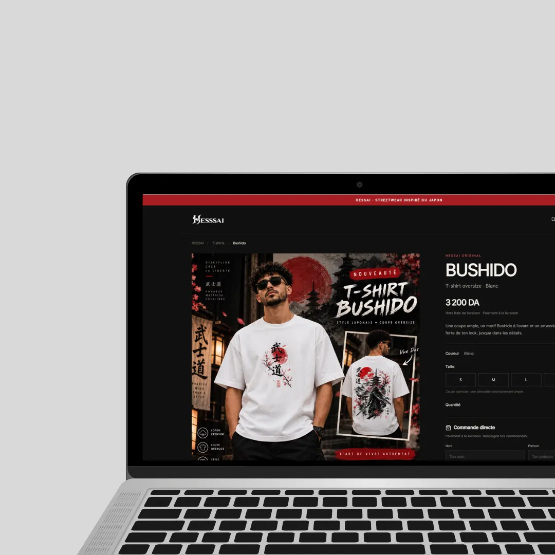 Site e-commerce pour Hessai