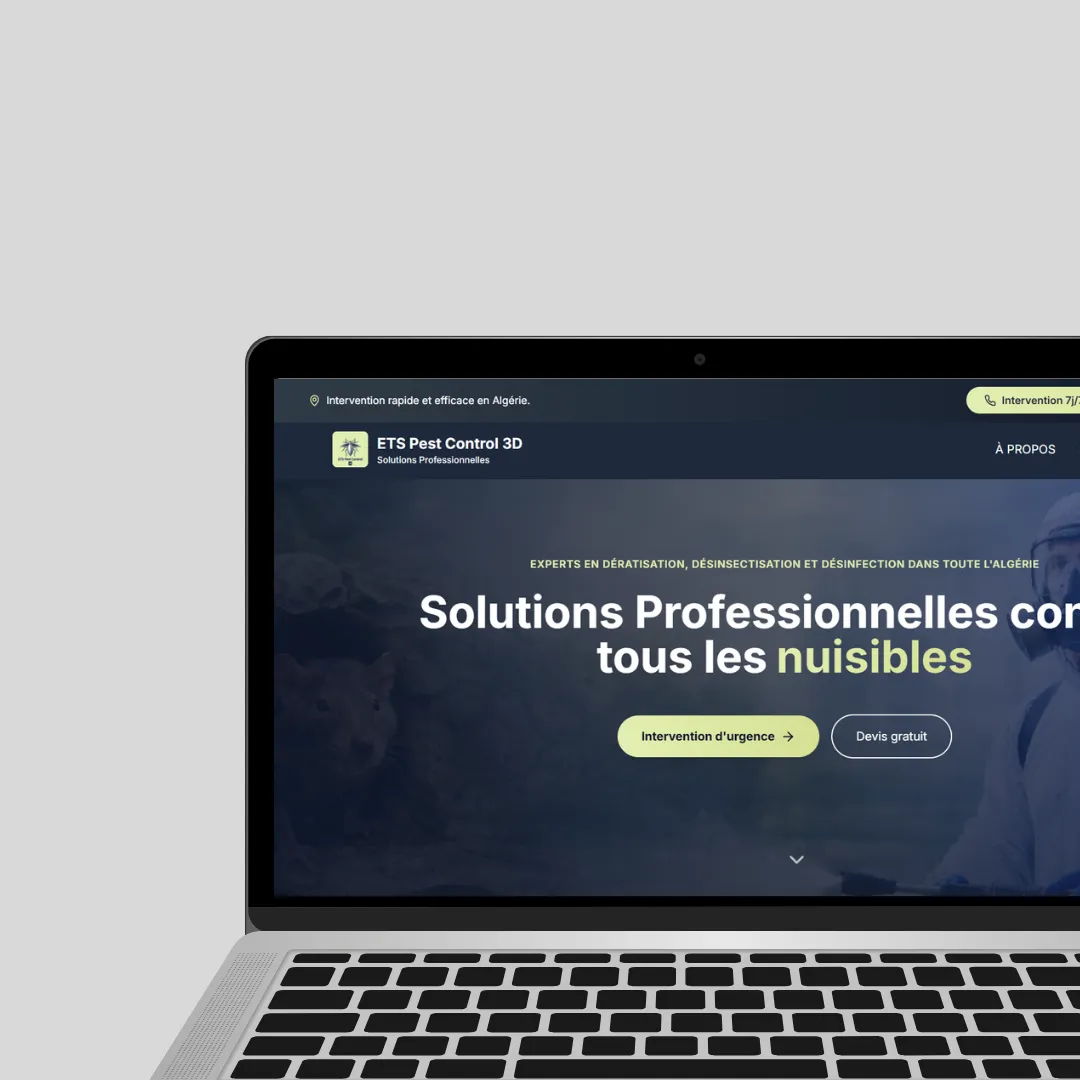 Site vitrine pour ETS Pest Control 3D