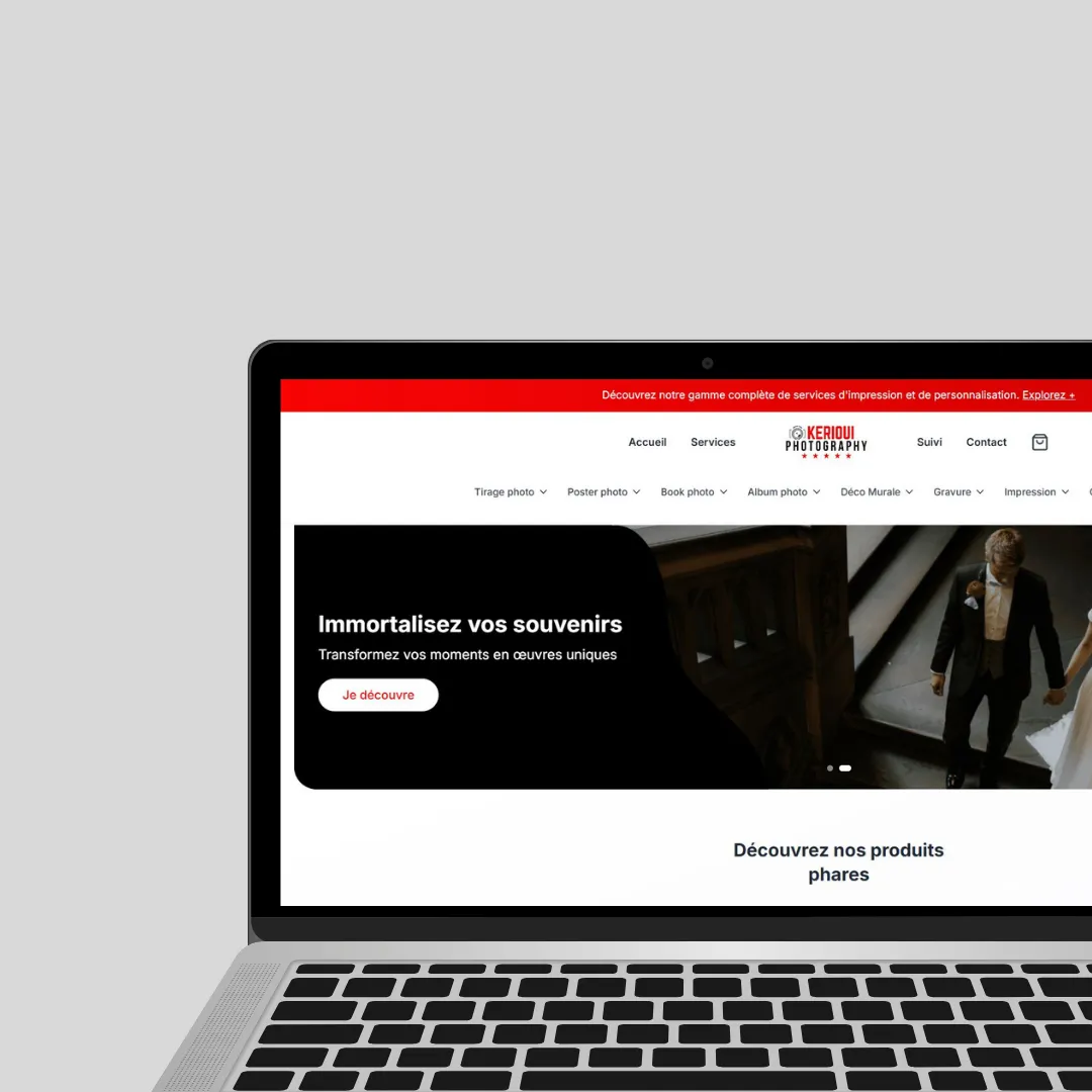 Site e-commerce pour Kerioui Photography